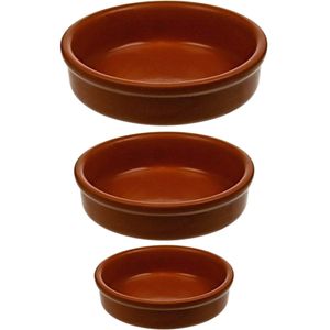 Set van 12x stuks creme brulee of tapas bakjes 5 en 7 en 10 cm   -