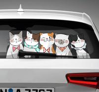 Autosticker Katten zweeft