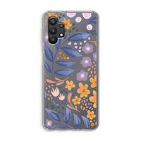 Flowers with blue leaves: Samsung Galaxy A32 5G Transparant Hoesje