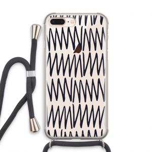 Marrakech Zigzag: iPhone 8 Plus Transparant Hoesje met koord