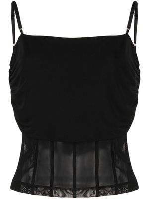 Blumarine haut sans manches à effet de transparence - Noir