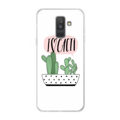I love cacti: Samsung Galaxy A6 Plus (2018) Transparant Hoesje