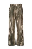 Like Flo zomer broek meisjes - army groen - metallic, plisse - Fenna