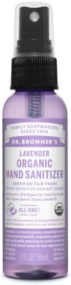 Dr. Bronner's Lavender Organic Hand Hygiene Spray 60ml Dr. Bronner's Lavender Organic Hand Hygiene Spray 60ml