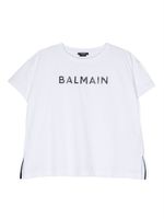 Balmain Kids t-shirt en coton à logo imprimé - Blanc