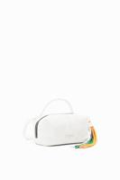 Mini-schoudertas met geborduurde bloemen - WHITE - U