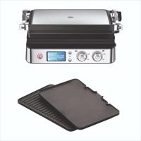 Grill multifunzione - BRAUN - Multi Grill 9 - 2000 W - 3 posizioni di riscaldamento - Nero / Acciaio