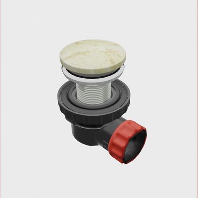 Speciaal Ruimtebesparend sifon met clickwaste Mondiaz Easy | 5/4" | Solid Surface | frappe