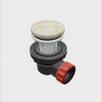 Speciaal Ruimtebesparend sifon met clickwaste Mondiaz Easy | 5/4" | Solid Surface | frappe