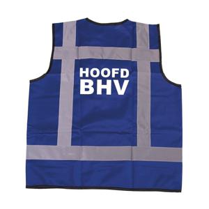 RWS veiligheidsvest hoofd BHV blauw - RWS veiligheidsvest hoofd BHV blauw