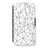 Geometrische lijnen zwart: iPhone 12 Flip Hoesje
