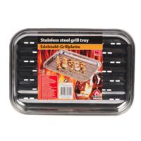 BBQ Collection grillplaat rvs barbecue 34.5x24x2.5 cm