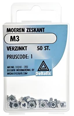 Moer zeskant m3 verz 50st - Deltafix