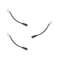 3x DC connector met koppelstuk 15 cm soldeervrij