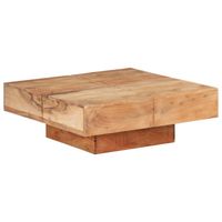 vidaXL Salontafel 80x80x28 cm massief acaciahout - thumbnail