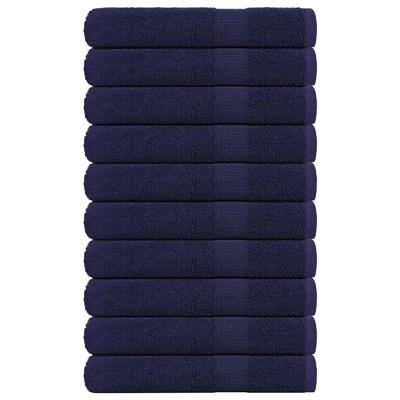 VidaXL Saunahanddoeken 10 st 80x200cm 360 g/m² 100% katoen marineblauw