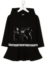 Dkny Kids pull à sequins - Noir