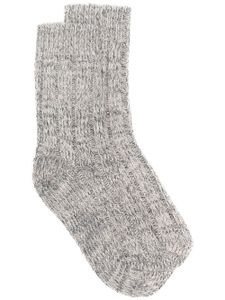 Birkenstock chaussettes nervurées à patch logo - Gris