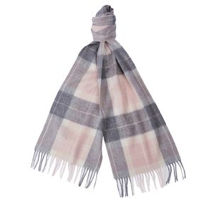 Tartan Cashmere Scarf pink/grey