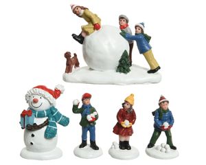 beeldjes polyresin l6b9h7 cm mlt 5st kerst - Lumineo