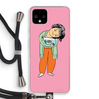 Visknuffel: Pixel 4 Transparant Hoesje met koord