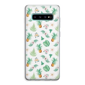 Ananas bladeren: Samsung Galaxy S10 Plus Transparant Hoesje