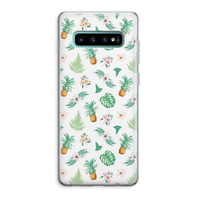 Ananas bladeren: Samsung Galaxy S10 Plus Transparant Hoesje