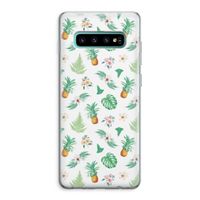 Ananas bladeren: Samsung Galaxy S10 Plus Transparant Hoesje