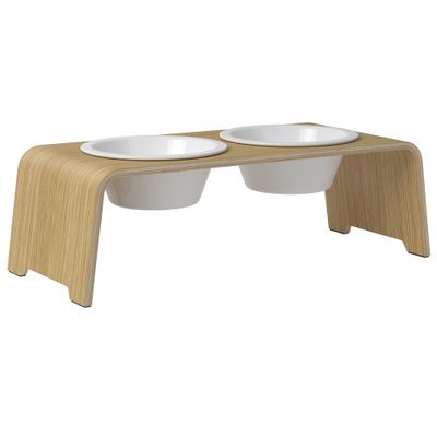 dogBar® Honden voerbar Wooden, bruin, Maat: M-Small