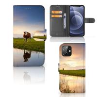 iPhone 12 | 12 Pro (6.1") | Telefoonhoesje | Met pasjeshouder | Koe