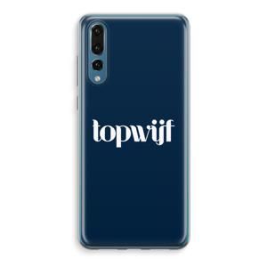 Topwijf Navy: Huawei P20 Pro Transparant Hoesje