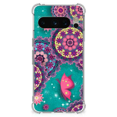 Google Pixel 8 Pro Back Cover Cirkels en Vlinders Google Pixel 8 Pro Back Cover Cirkels en Vlinders