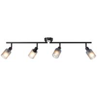 Brilliant Zwarte plafondlampLoralie 4-lichts - 99850/93