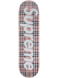 Supreme x Burberry planche de skateboard - Rose