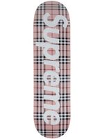 Supreme x Burberry planche de skateboard - Rose