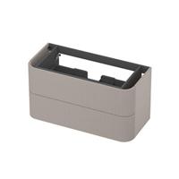 INK - Afgeronde Onderkast Gelakt 2 Laden Softclose met Gefreesd Front Tbv Grepen - 1000x450x520 Mm - Mat Kasjmier Grijs