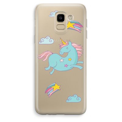 Vliegende eenhoorn: Samsung Galaxy J6 (2018) Transparant Hoesje