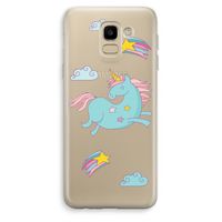 Vliegende eenhoorn: Samsung Galaxy J6 (2018) Transparant Hoesje