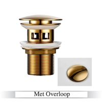 LuxDrain Pop-Up Afvoerplug - Stijlvolle Wastafel Stopper in Zwart, Goud en Rosé