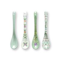 Theelepels set 4 Lily & Lotus Light Green 13cm