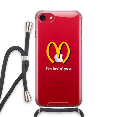 I'm lovin' you: iPhone SE 2020 Transparant Hoesje met koord