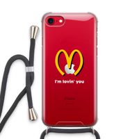 I'm lovin' you: iPhone SE 2020 Transparant Hoesje met koord