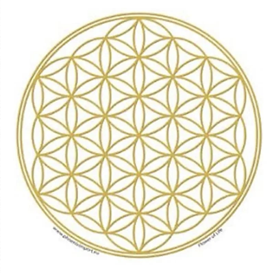 Raamsticker Bloem des Levens Goud - Home & Living - Spiritueelboek.nl