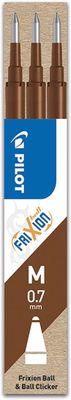 Pilot vullingen voor Frixion Ball en Frixion Ball Clicker, bruin , etui met 3 stuks