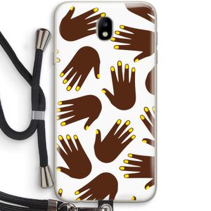 Hands dark: Samsung Galaxy J7 (2017) Transparant Hoesje met koord