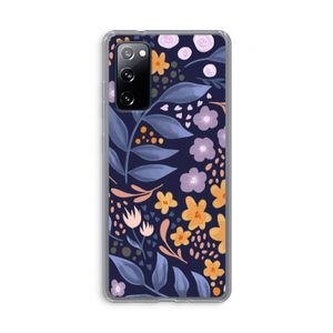 Flowers with blue leaves: Samsung Galaxy S20 FE / S20 FE 5G Transparant Hoesje