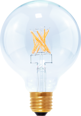 LED globe lamp 6W E27 95mm filament Segula dimbaar 50283