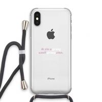uzelf graag zien: iPhone X Transparant Hoesje met koord