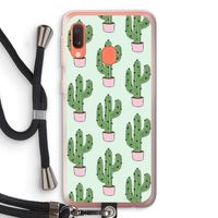 Cactus Lover: Samsung Galaxy A20e Transparant Hoesje met koord