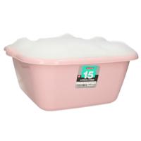 Plasticforte huishoud teil - afwasbak - vierkant - kunststof - 15 liter - 41 x 38 x 16 cm - roze